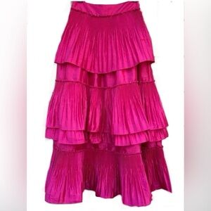 Anthropologie x Mare Mare Tiered Pintucked Maxi Skirt XS